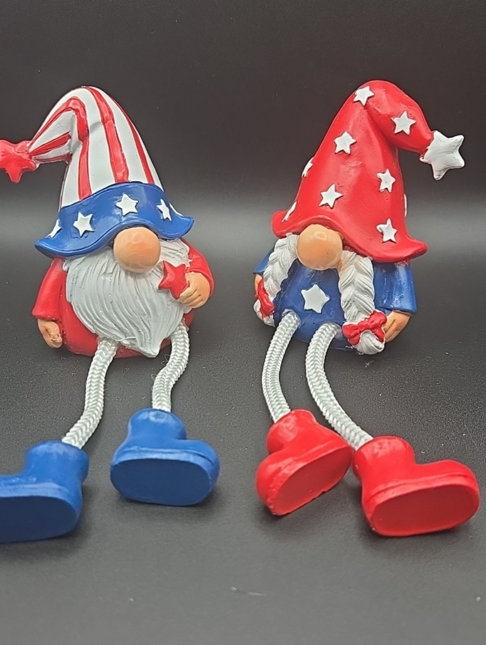 Patriotic Gnome Pair Figurines - Red, White & Blue
